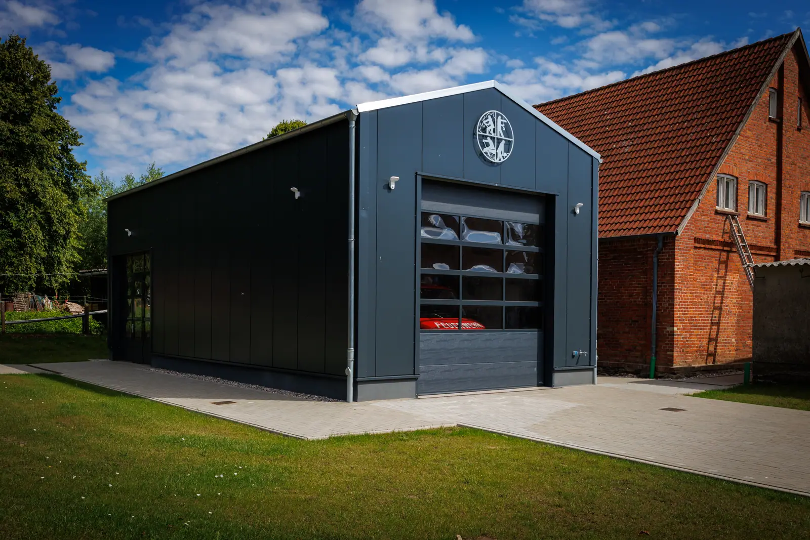 Neubau Unterstellhalle Feuerwehr Holdorf-Meetzen – Ansicht 1